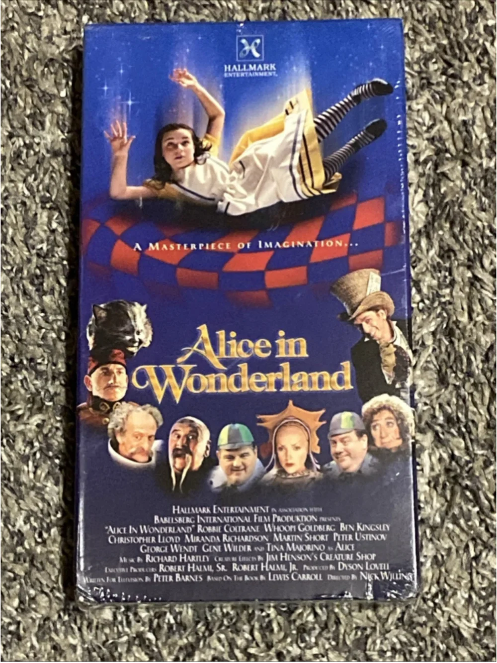 Factory Sealed - Hallmark Alice In Wonderland (VHS, 1999, Slipsleeve)